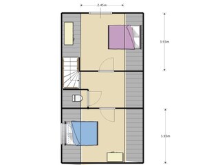 Appartamento per vacanze Domburg Pianta del piano 23