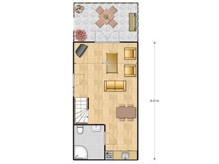 Appartamento per vacanze Domburg Pianta del piano 23