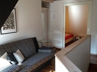 Studio mit Blick in den Alkoven
