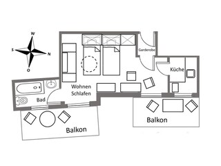 Ferienwohnung Juist Grundriss 28