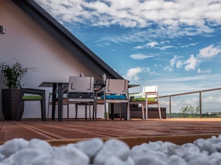 Sitzgruppe auf der Dachterrasse