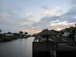 Sundown on the canal