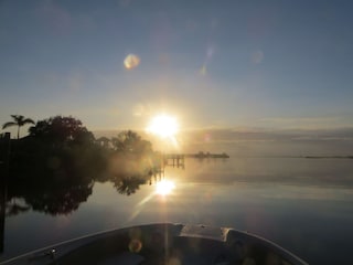 boat trip at sunrise