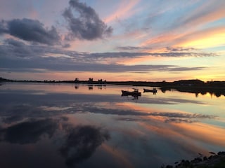 Sonnenuntergang am Focker Strom