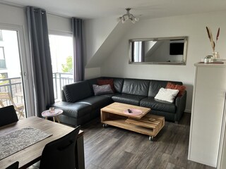Wohnzimmer mit Schlafcouch
