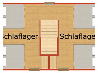 Capanna alpina Auffach Pianta del piano 22