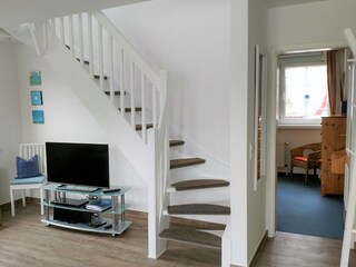 Treppe vom Wohnraum zum Dachgeschoß