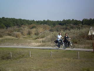 Radfahren in den Dünen