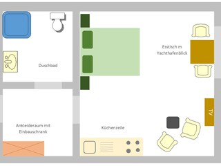 Appartamento Glowe Pianta del piano 21