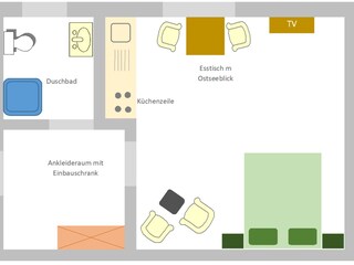 Appartement Glowe Plan d'étage 5
