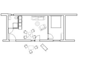 Vakantieappartement Borkum Grondplan 21