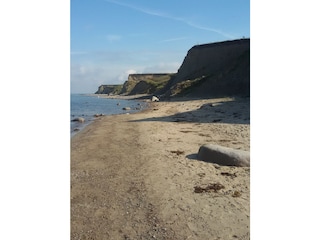 Strand an der Steilküste