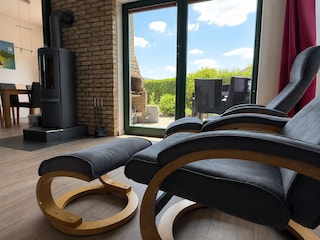 Wohnzimmer mit Kaminofen