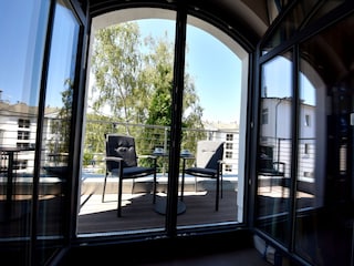 Ausblick vom Balkon