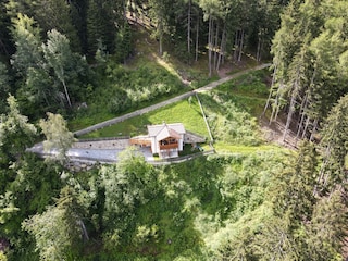 Ferienhaus Waldbrunn aus der Vogelperspektive