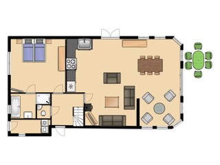 Villa De Koog Pianta del piano 21