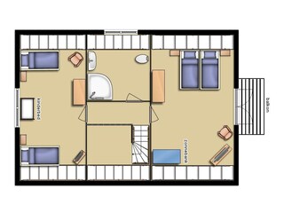 Villa De Koog Pianta del piano 22