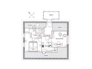 Grundriss Ferienwohnung "AusZet"