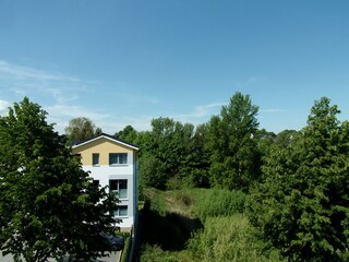 Blick vom W-Balkon ins Grüne