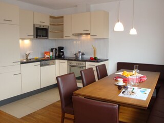 the fully equipped kitchen