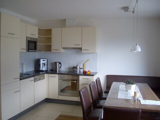 Kitchen with Nespresso capsule machine