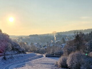 Winteraussicht von der Wohnung aus