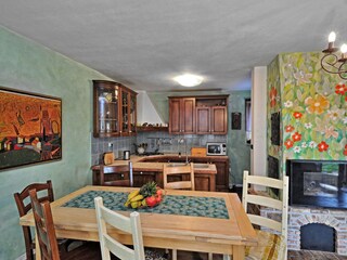 dining room and kitchen