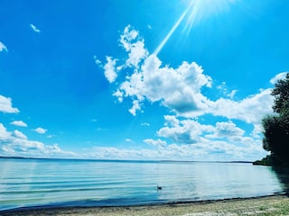 Die Sonne strahlt über der Müritz