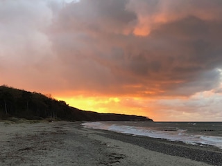 Sonnenuntergang an der Steilküste