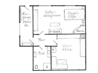 Grundriss der Ferienwohnung