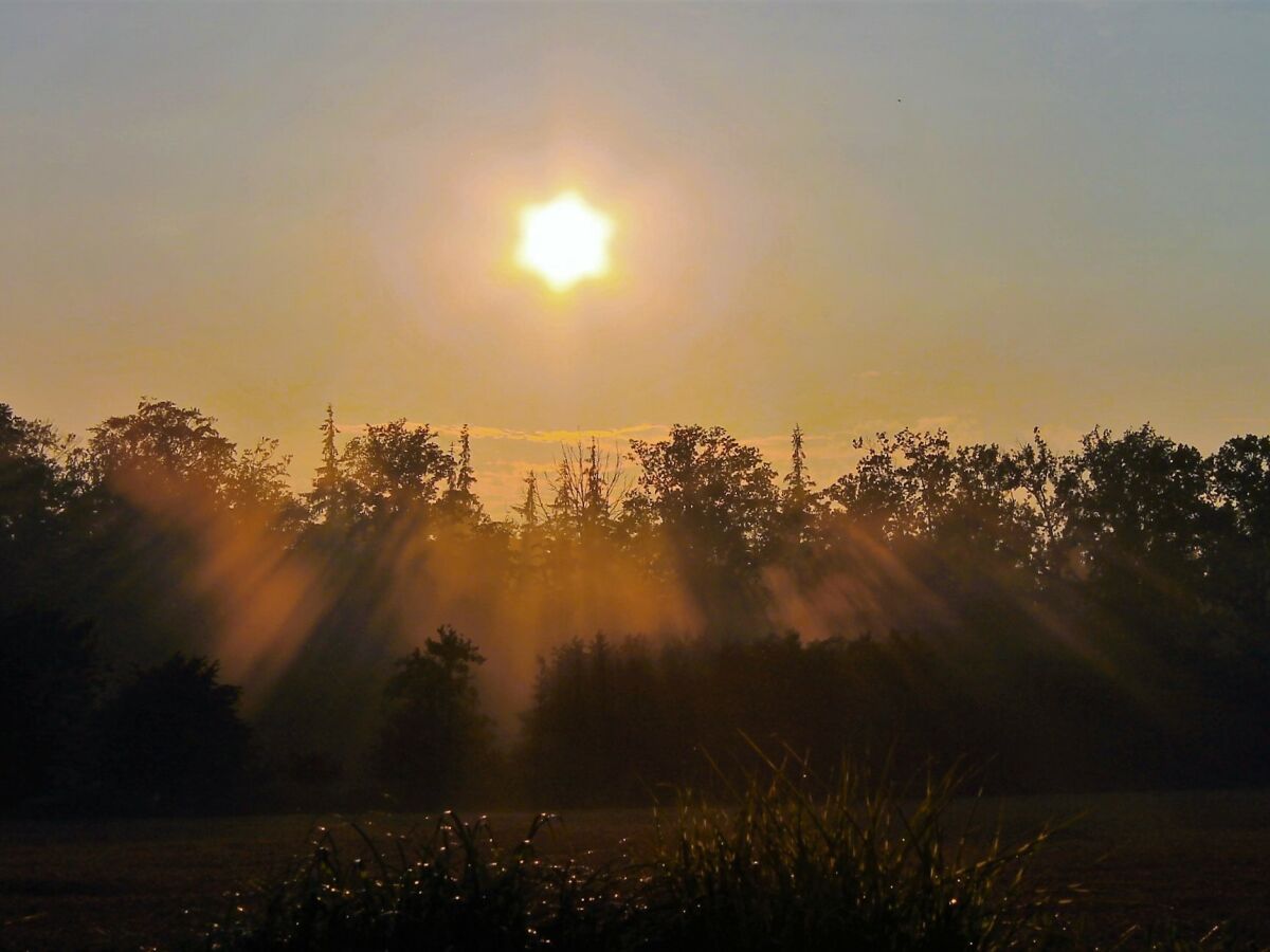 Sonnenuntergang von der Terrasse