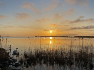 Sonnenuntergang über dem Achterwasser