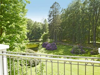 Blick vom Garten in den Park