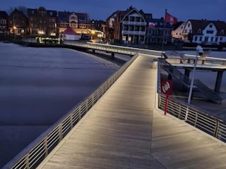 Der Blick auf die Stadt Wyk auf Föhr.