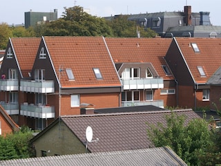 Der Blick auf unseren Balkon