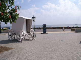 Ein Strandwagen von Früher in Wyk