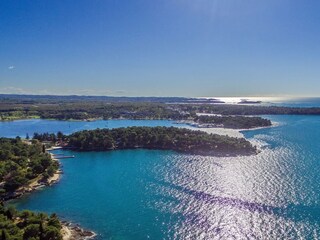 Blick in die Plava und Zelena Laguna von Porec