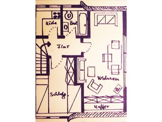 Grundriss Whg. "Kiek-In"