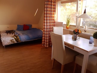 Schlafsofa 140x200cm ausgeklappt in "Kiek In"