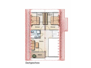 Holzhaus Oberbrändi Dachgeschoss