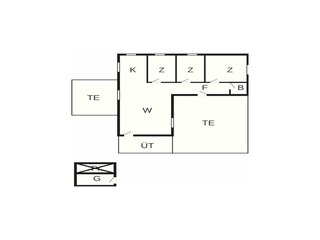 Casa de vacaciones Knebel Plano de planta 2