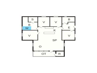 Vakantiehuis Vejers Strand Grondplan 24