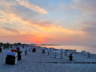 Hohwacht's beach at sunset