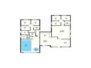 Vakantiehuis Vejby Strand Grondplan 39