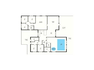 Casa de vacaciones Brenderup Plano de planta 11