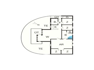 Vakantiehuis Vaeggerløse Grondplan 2