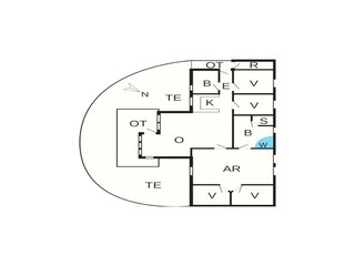 Vakantiehuis Vaeggerløse Grondplan 25