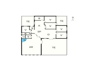 Casa de vacaciones Harboøre Plano de planta 48