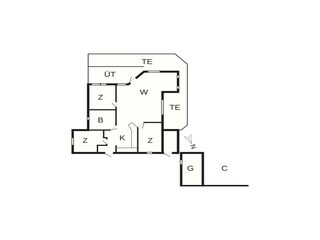 Casa per le vacanze Flovt Strand Pianta del piano 43