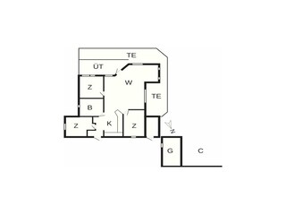 Casa de vacaciones Flovt Strand Plano de planta 2